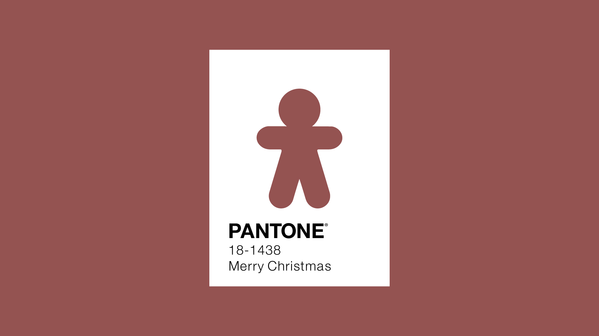 Pantone colour of the year 2015 minimal design with gingerbread man