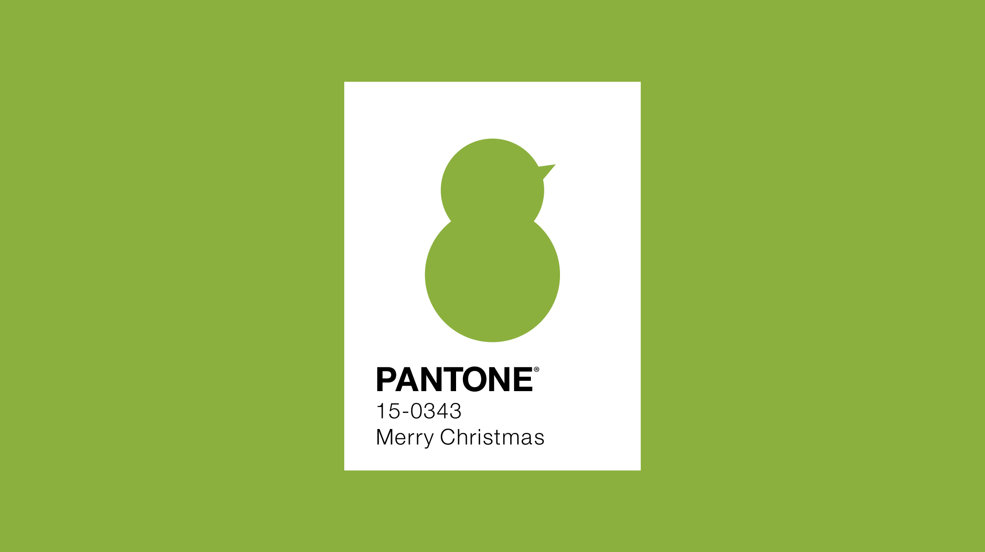 Pantone colour of the year 2017 minimal design with snowman