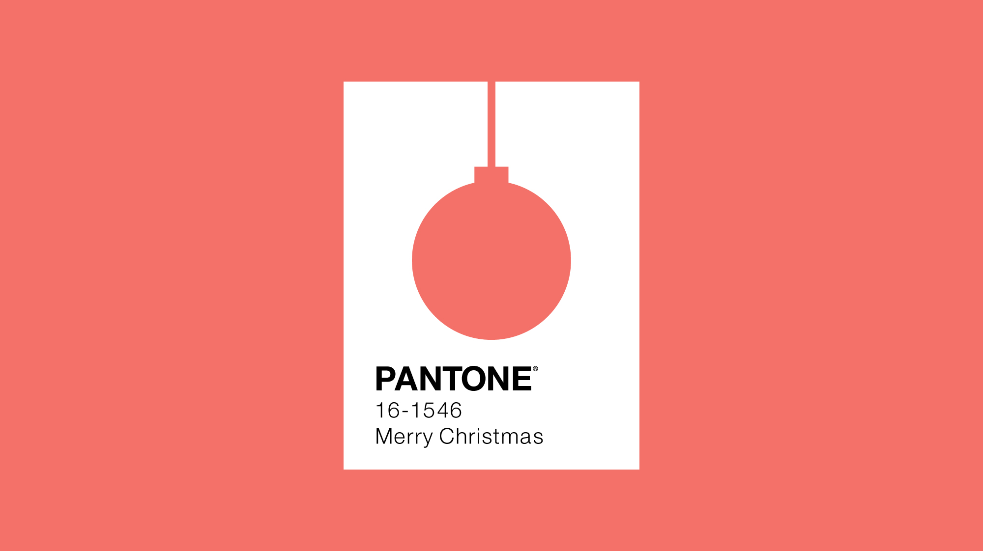 Pantone colour of the year 2019 minimal design with bauble