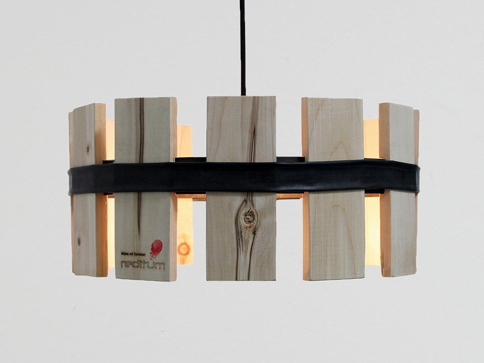 Orbis reclaimed pallet wood pendant light