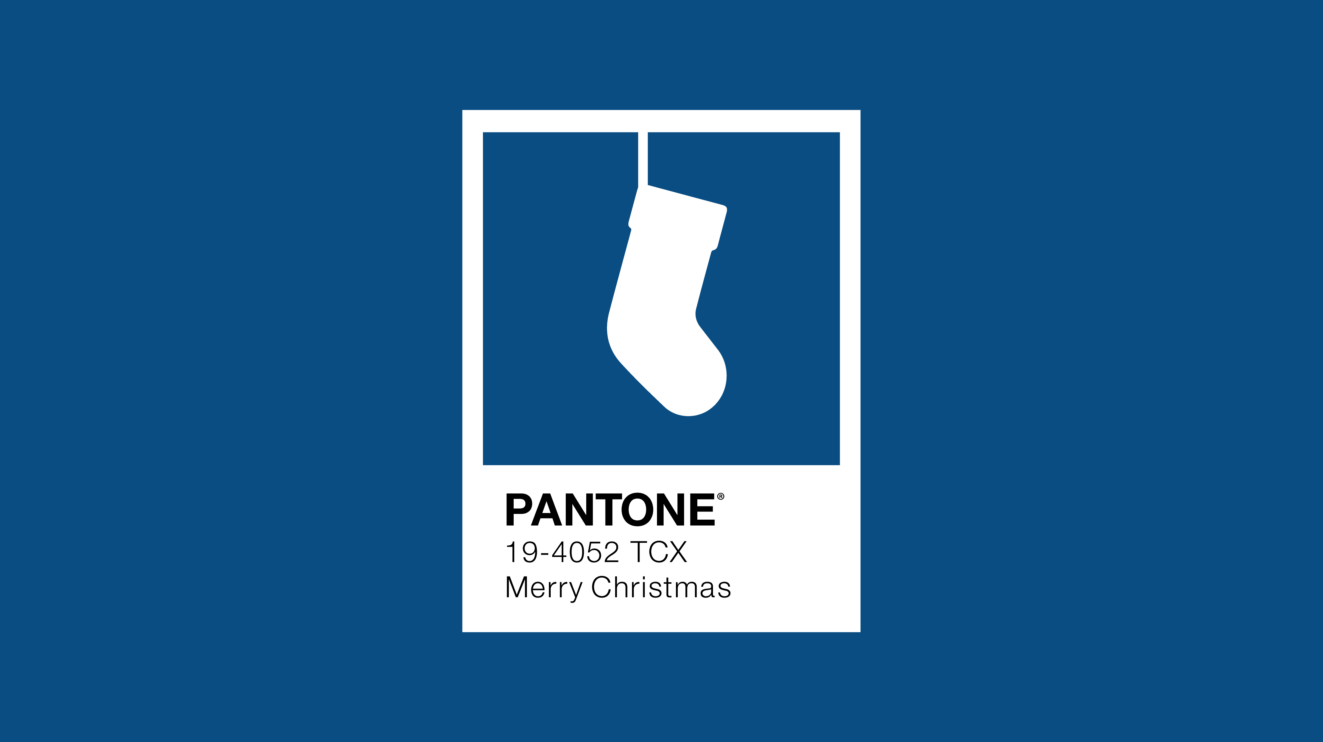 Pantone colour of the year 2020 design with Christmas stocking
